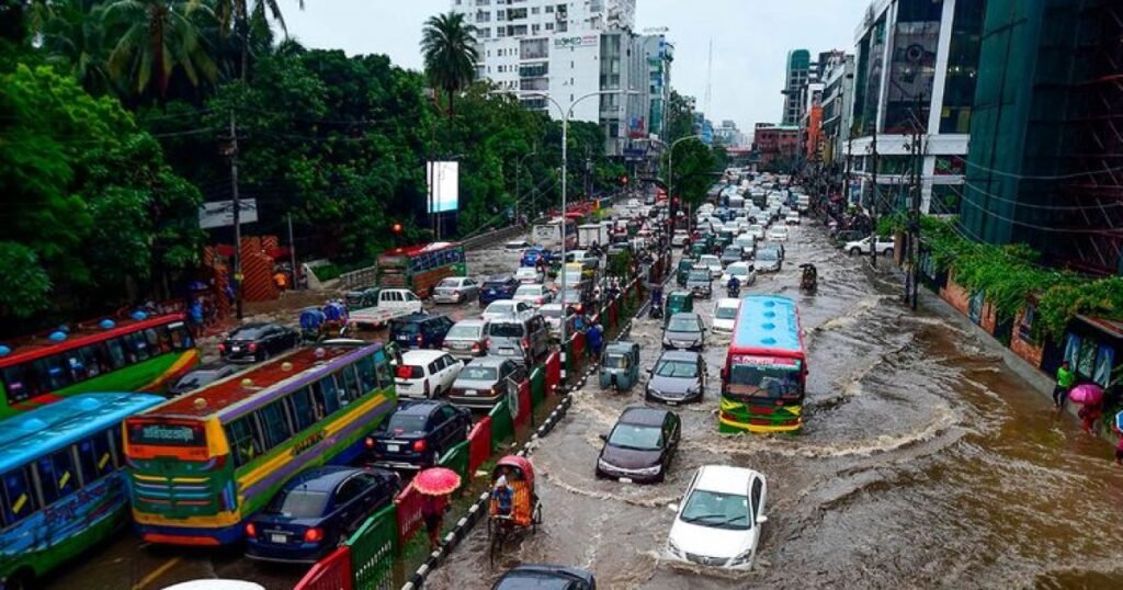 dhaka city in rainy day